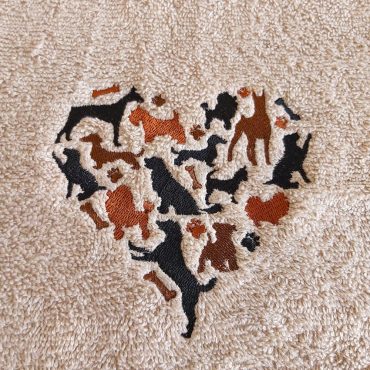 Puppy love  guest towel, face towel, bath towel