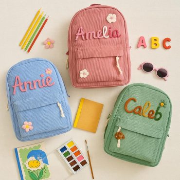 Custom Toddler Backpack, Custom Kids Bag with Name, Preschool School Bag with 3D Crochet Name, Birthday Gift for Boy, Back to School