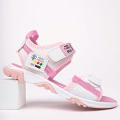 Light-Up Pink Girls' Sandals – Soft Sole Summer Shoes | Breathable First Walker Shoes | Velcro Sandals for Kids