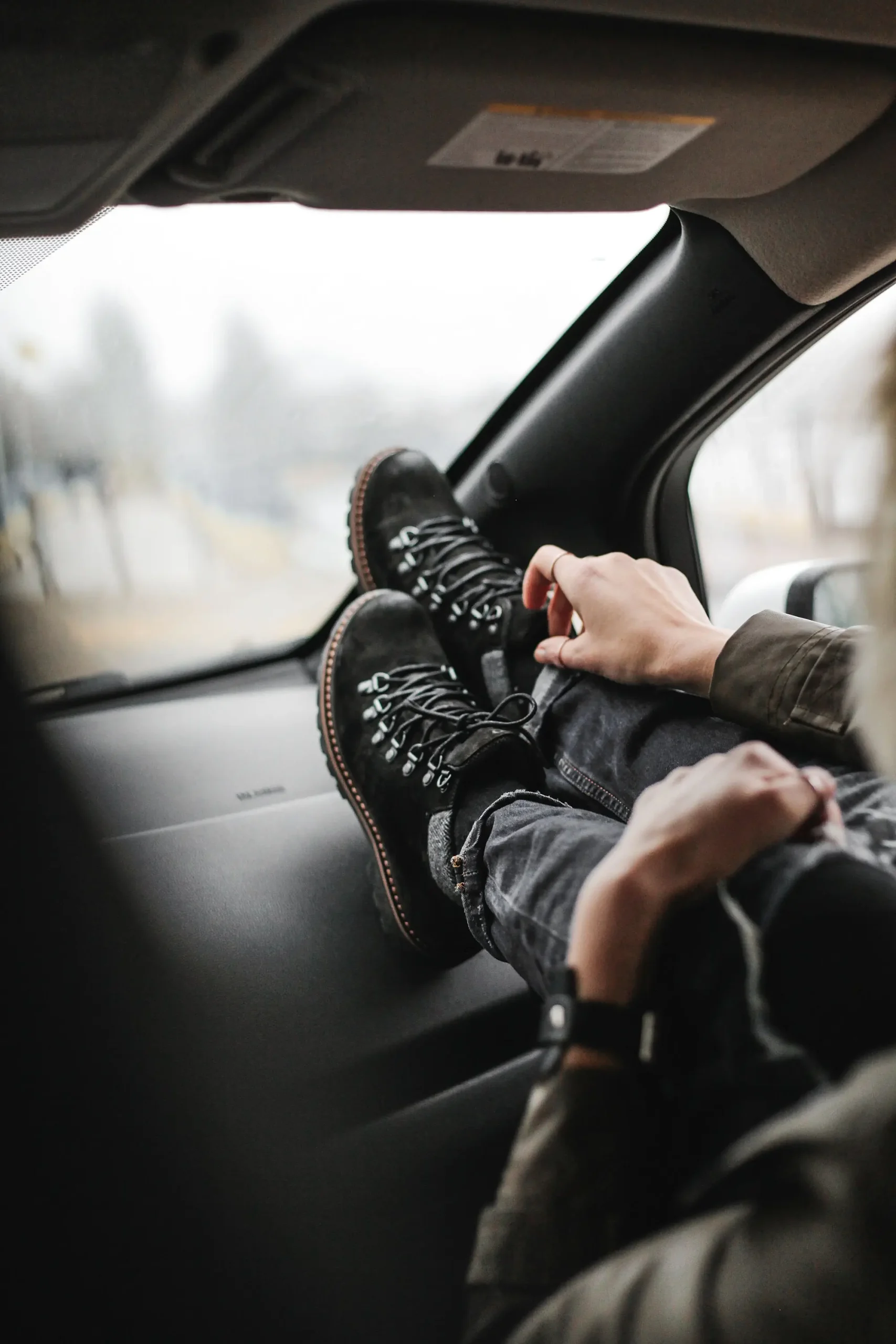 Women’s Black Nubuck Handmade Hiker Boots