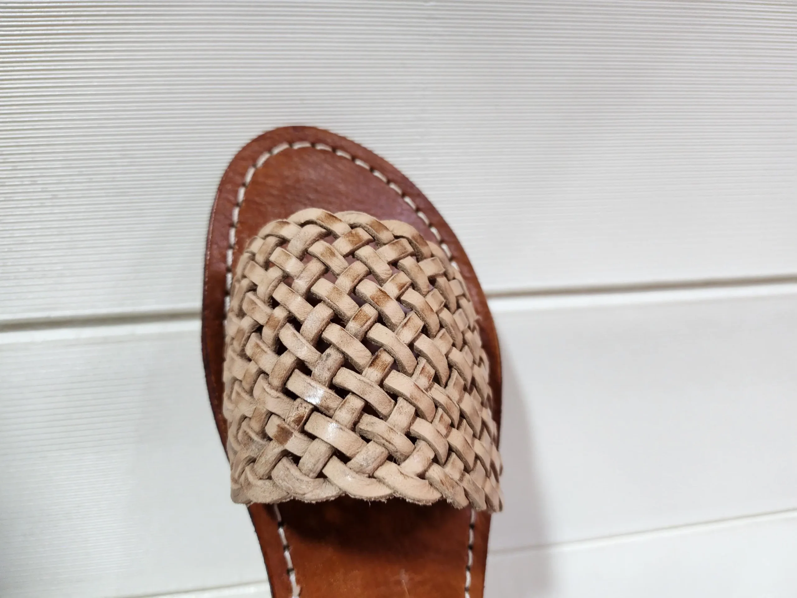 Women’s Braided Moroccan Leather Flat Slides